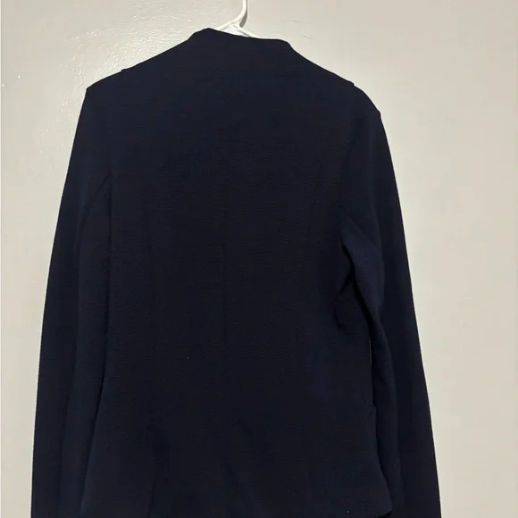 Betabrand Women's Navy Blazer with Purple Interior - Picture 3 of 4
